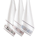 kit com 10 Panos de prato atoalhados 100% algodão - Secagem Perfeita