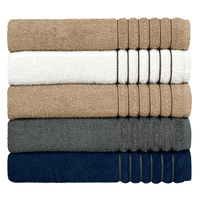 Toalha de banho Gramatura 500g/m² -  kit com 5 - 100% Algodão Confort Soft - Coleção Essence