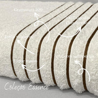 Toalha de banho Gramatura 500g/m² -  kit com 5 - 100% Algodão Confort Soft - Coleção Essence